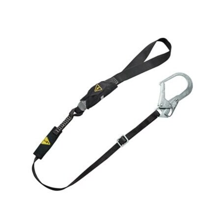 Msa Safety V-Series Utility Twin-Leg Adjustable Energy Absorbing Lanyard, 6', 36C Small Snaphooks, Ansi 10199062